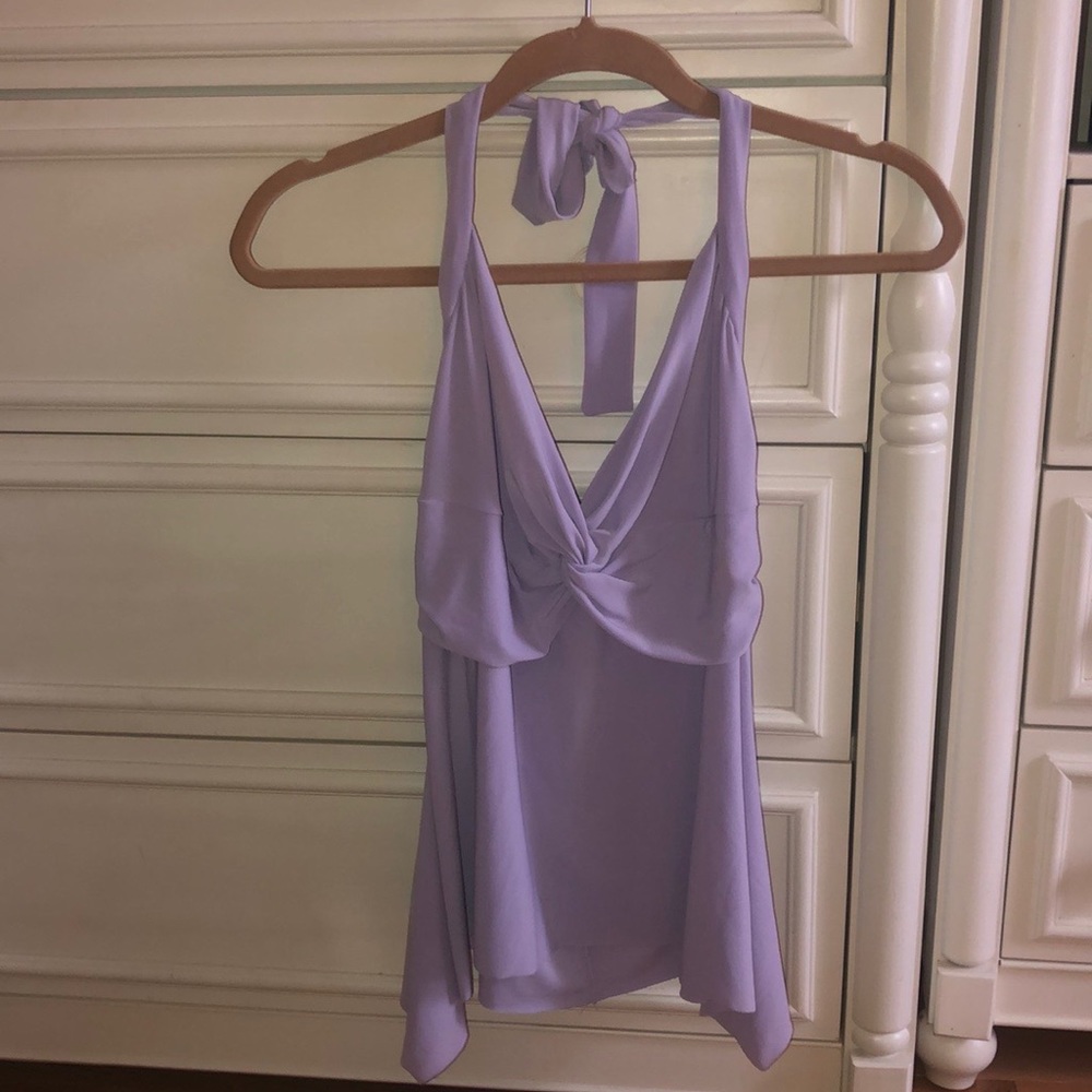 Flowy open back shirt